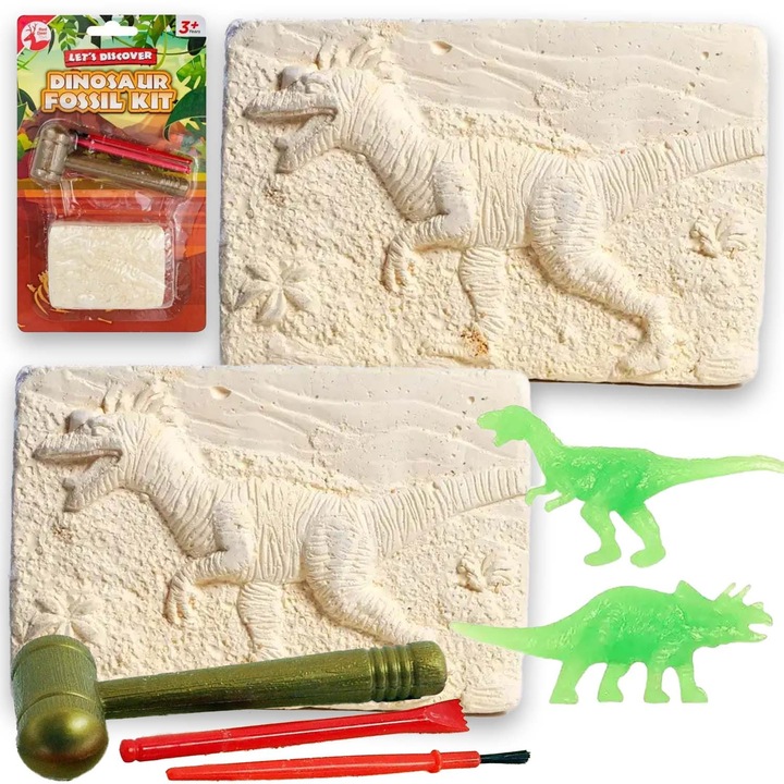 Set de excavatii cu dinozauri, jucarie educativa, 2x, Red Deer Toys