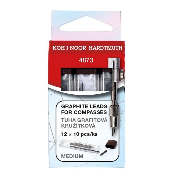 Комплект графитни вложки за компаси Koh-l-Noor
