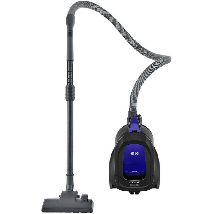 Aspirator LG VC5506NHTB, fara sac, 650 W, capacitate 1 L, culoare negru, lungime cablu 5 m