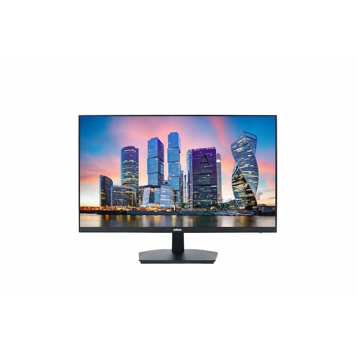 Nilox 24" Full HD monitor, 75 Hz, fekete, 61x36cm, állvánnyal, VESA tartóval