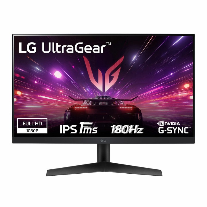 LG 24GS60F Full HD monitor, 24", 180 Hz, fekete, 1920x1080 px