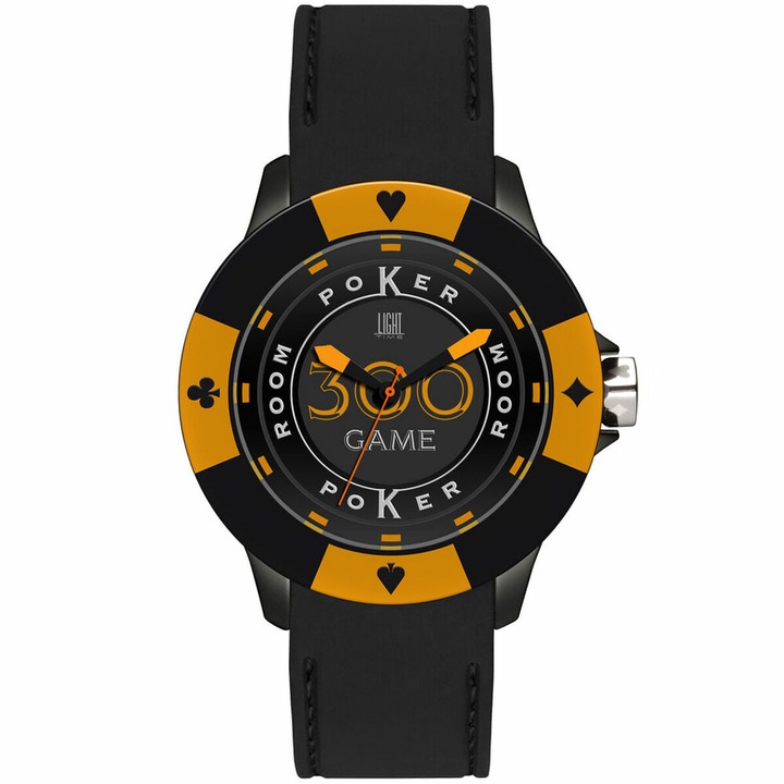 Ceas unisex Light Time POKER (O 41 mm), negru