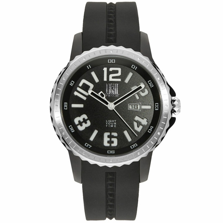 Ceas unisex Light Time SPEED WAY (O 41 mm), negru