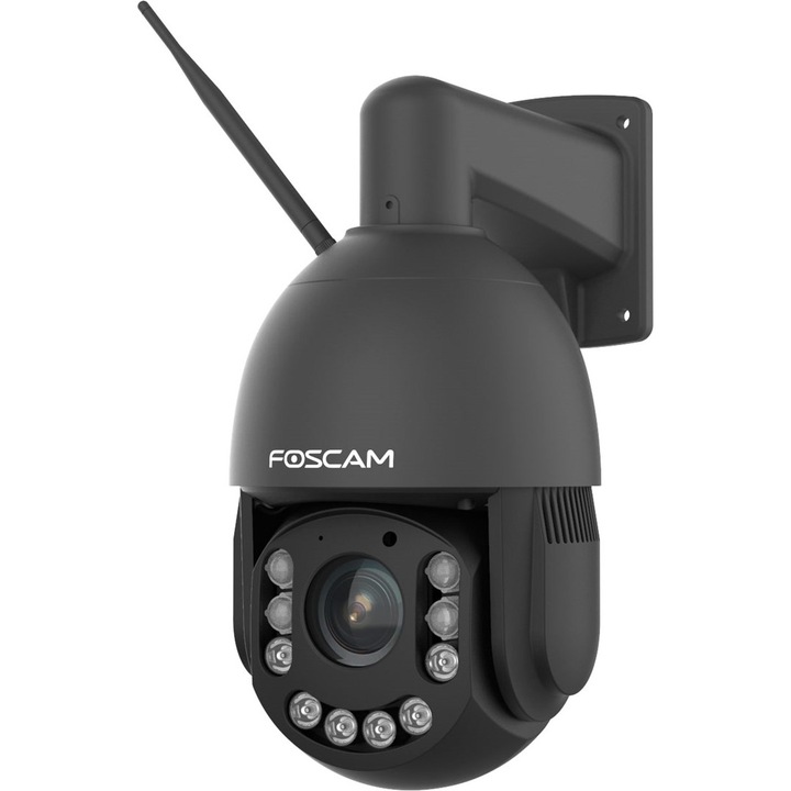 Foscam SD4H IP камера за видеонаблюдение, 4MP, външна, черна, въртене на 350°, наклон 90°