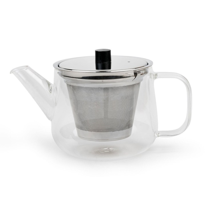 Кана, Bredemeijer, Стъкло / Метал, 1.1 л, Прозрачна