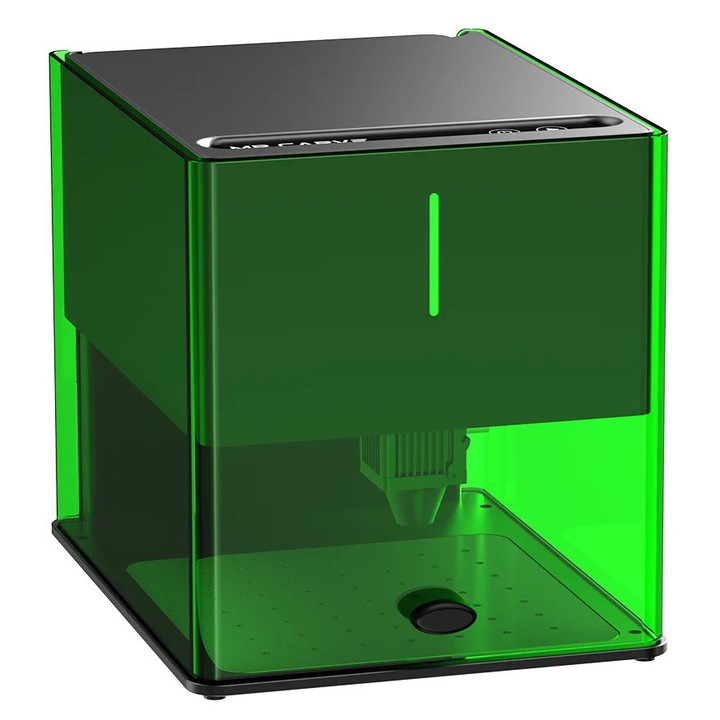 Gravírozógép, hordozható, 100 x 100 mm, hengeres forgás, légtisztító, fekete / zöld