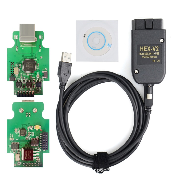 VAG-COM VCDS Premium diagnosztikai interfész, USB kábel, fekete