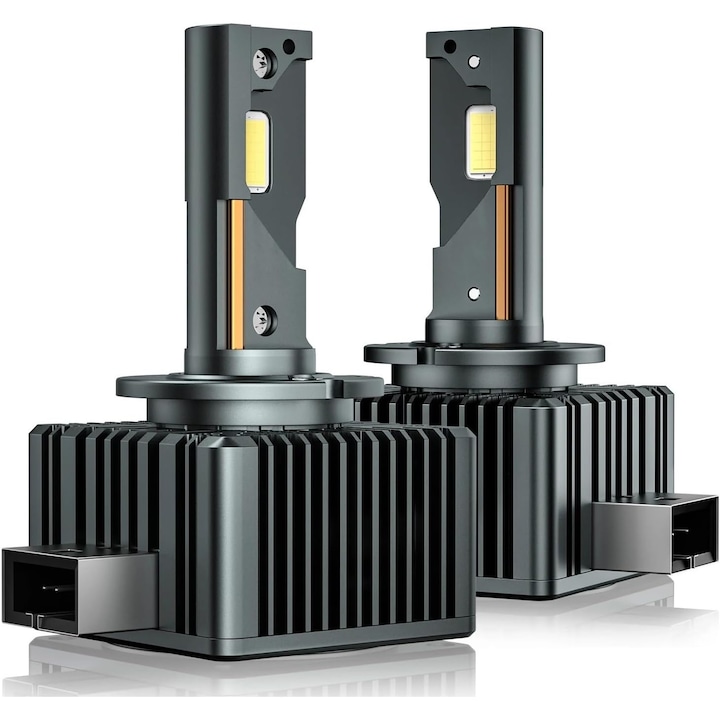 D1S LED autóizzók, 6000K fehér fény, plug & play szett, kompatibilis D2S D3S D4S D5S D2R D4R-rel