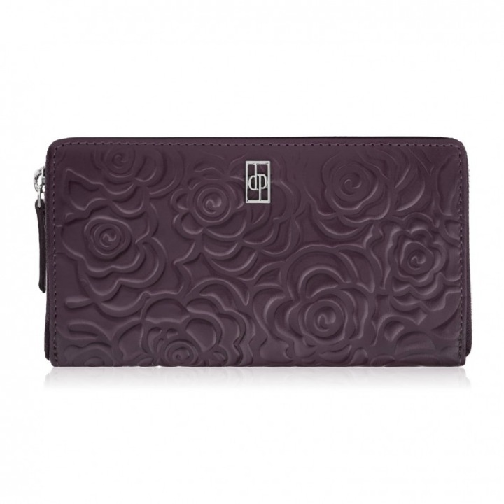 Portofel pentru femei din piele Paolo Peruzzi, Lila