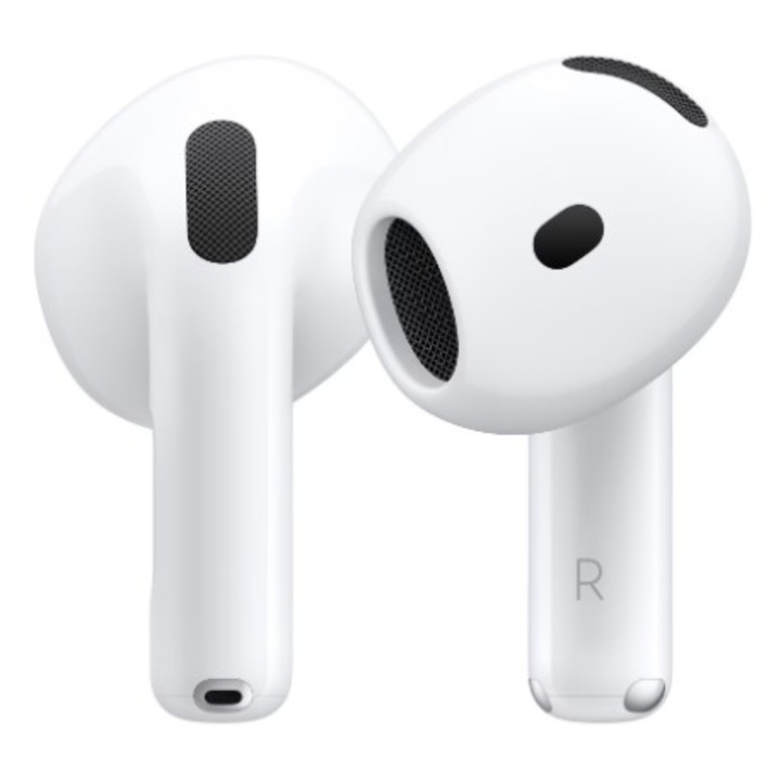 Безжични слушалки, BeSmart, AirPods 4, ANC, Бели