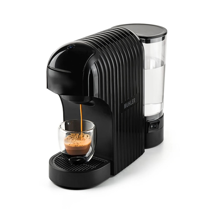 Кафемашина Muhler MCM-601, 20 Bar, 0.9 L, 1400W, 3 различни адаптери за капсули