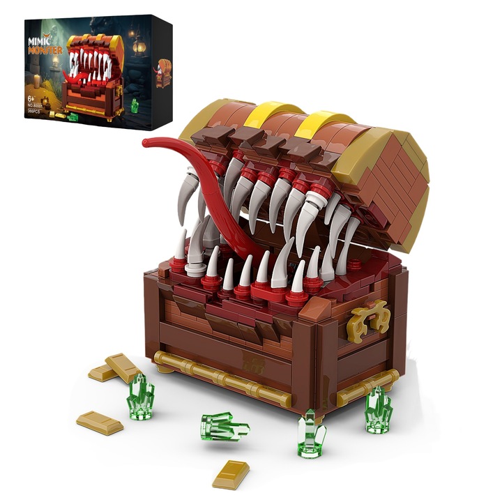 Szörnydoboz építőkészlet, kincsvadász építőkockák, 366 darab, 6+ éves kortól