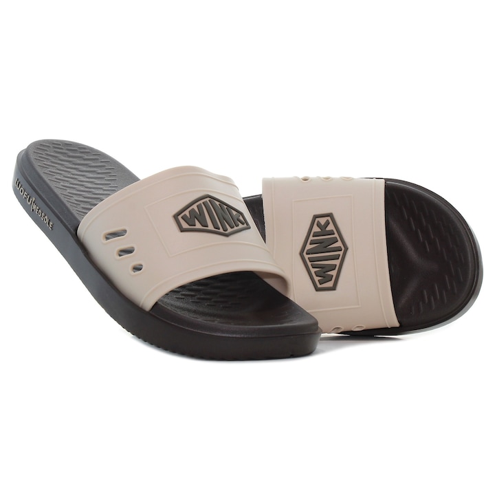 Papuci bej pentru bărbați Wink - Shield, Bej