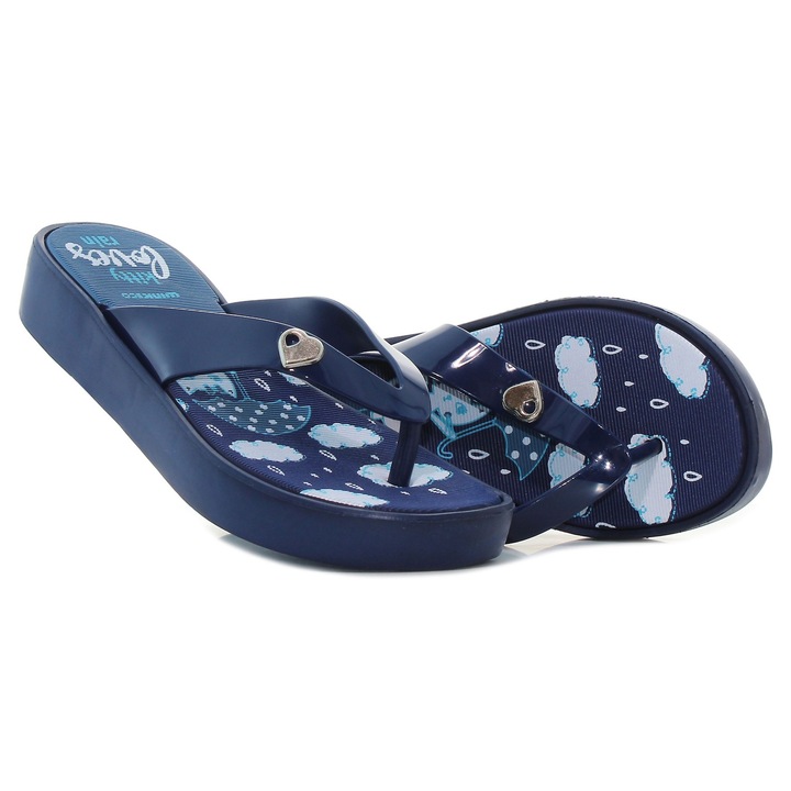 Papuci de casă pentru copii Wink - Kitty albastru închis Mărime:, Albastru inchis, 34