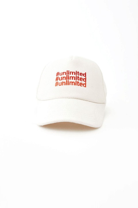 OXXO, Sapca baseball cu imprimeu text, Alb murdar