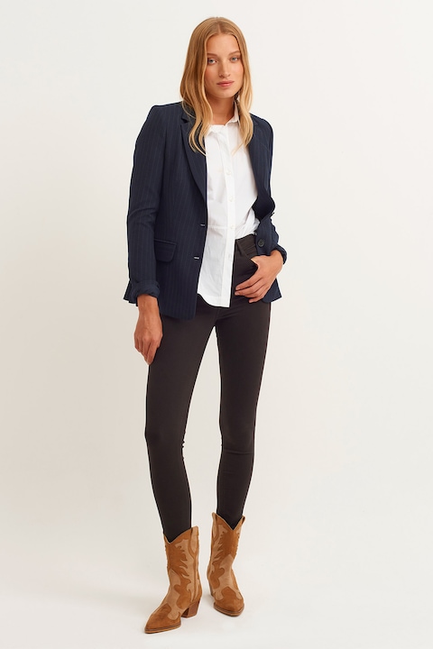 OXXO, Blugi skinny cu talie medie, Negru