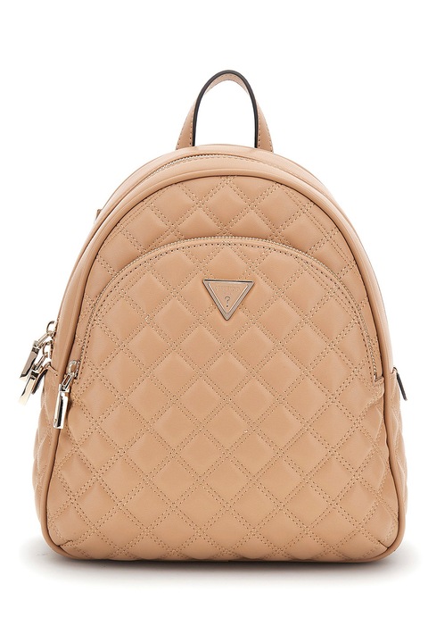 GUESS, Rucsac matlasat din piele ecologica Giully, Bej