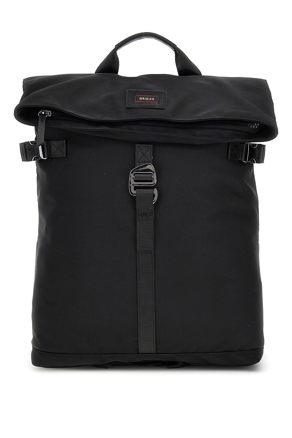 GUESS, Rucsac din material textil cu detaliu logo, Negru