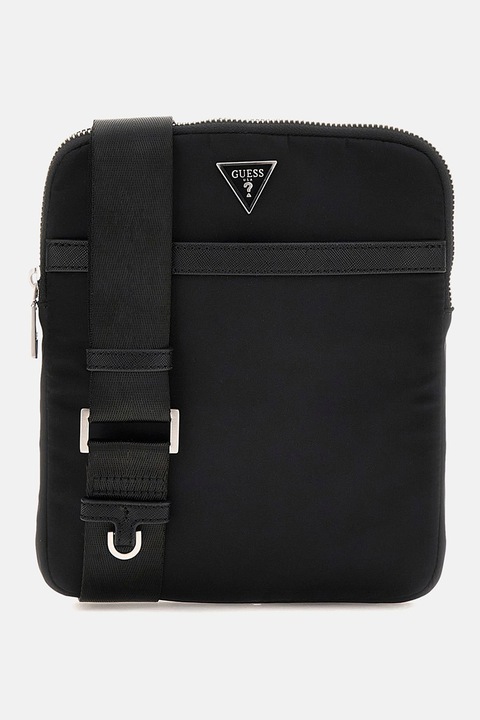 Guess Keresztpántos logós táska, fekete