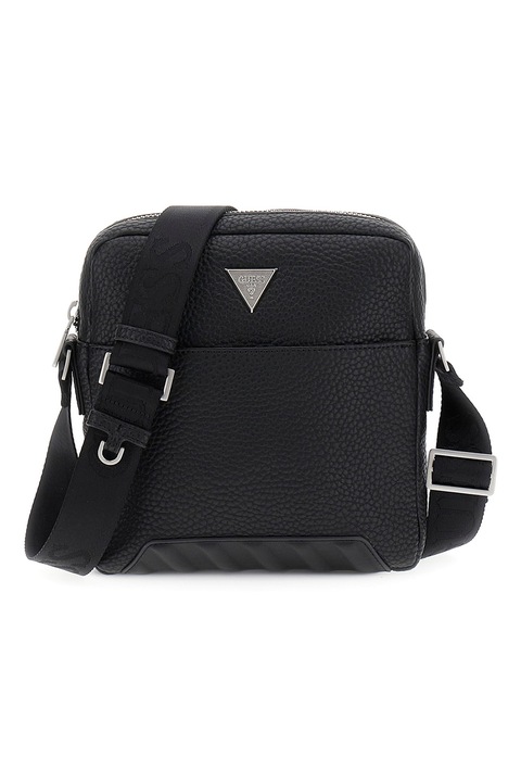 GUESS, Keresztpántos műbőr táska, Fekete