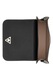 GUESS, Geanta crossbody din piele ecologica cu clapa Meridian, Negru