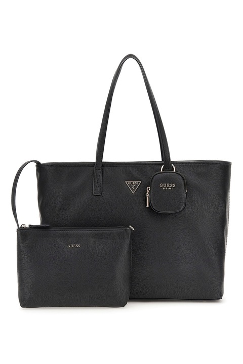 GUESS Shopper fazonú táska belső kistáskával, Fekete