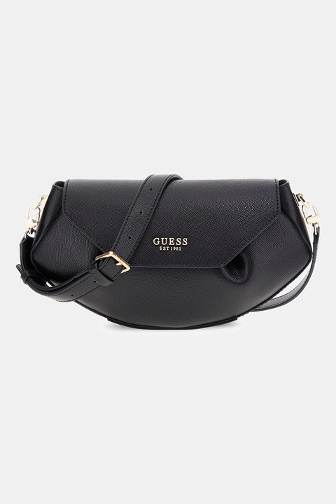 GUESS, Чанта през рамо от еко кожа, Черен