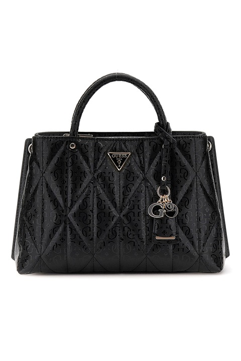 GUESS, Válltáska logós részlettel, Fekete