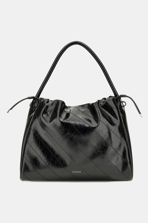 GUESS, Tote fazonú műbőr táska, Fekete