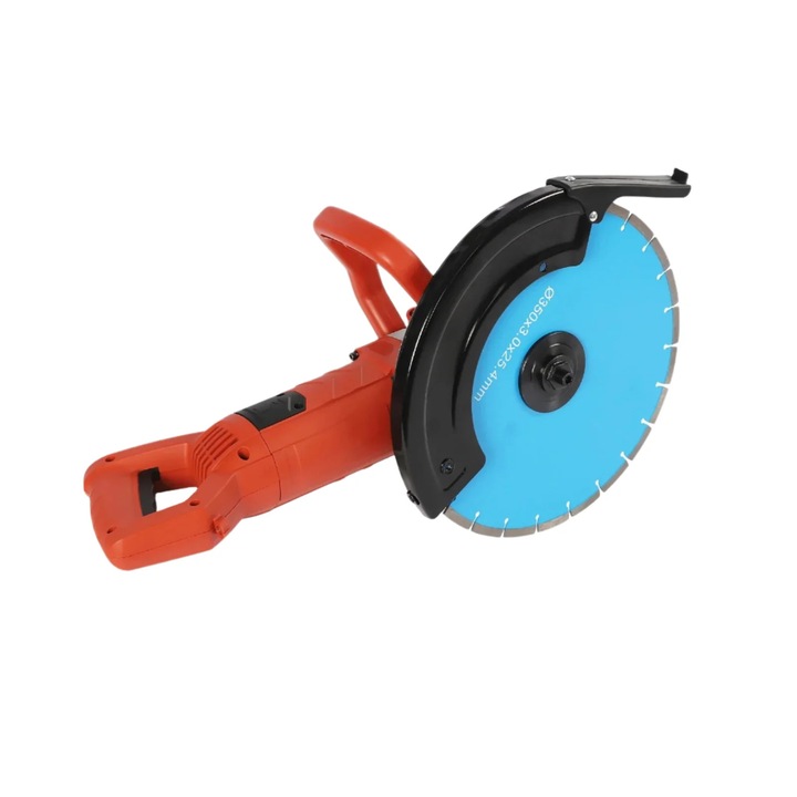 Електрическа машина за рязане на бетон, 3000W, дълбочина на рязане 13.5 см, син цвят, размери 65x37 см