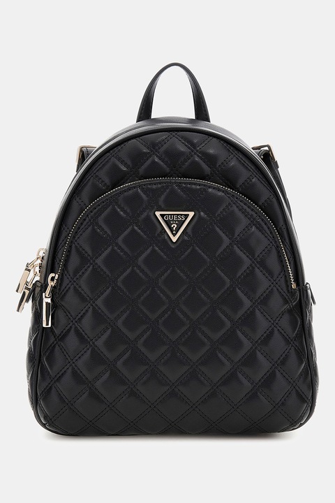 GUESS, Rucsac matlasat din piele ecologica Giully, Negru