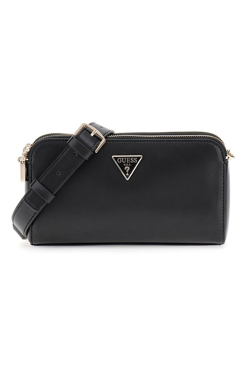 GUESS, Keresztpántos műbőr táska, Fekete