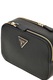 GUESS, Geanta crossbody din piele ecologica cu doua compartimente Noelle, Negru