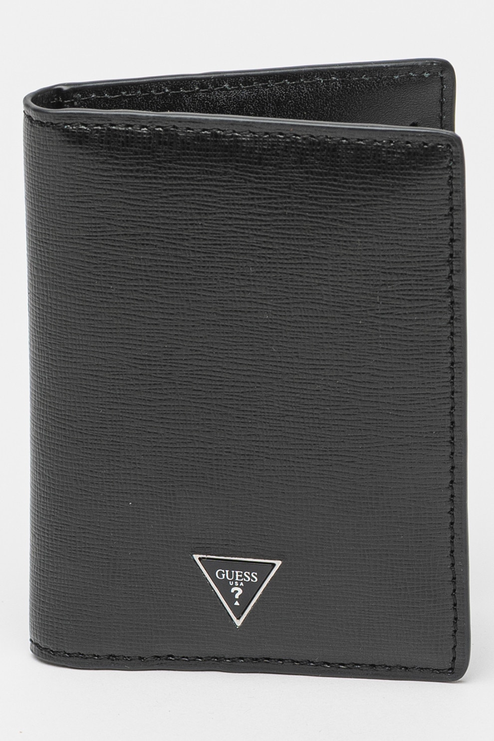 GUESS, Portofel pliabil din piele, Negru