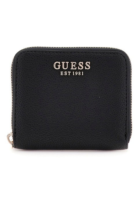 GUESS, Portofel din piele ecologica cu fermoar Laurel II, Negru