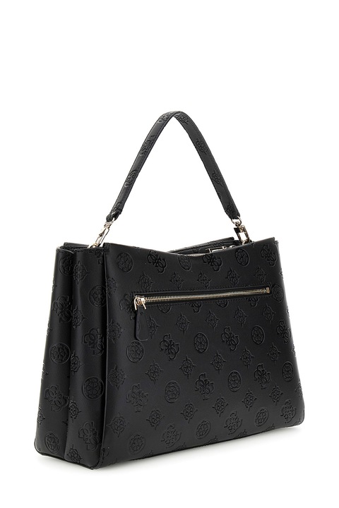 GUESS, Műbőr válltáska logóval, Fekete