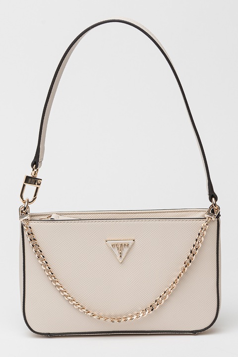 GUESS, Noelle II válltáska logós részlettel, Csontszín