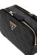 GUESS, Geanta crossbody cu model monograma Noelle II, Negru, Gri inchis
