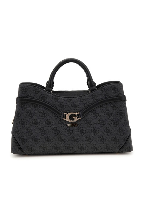 GUESS, Logómintás műbőr kézitáska, Sötétszürke
