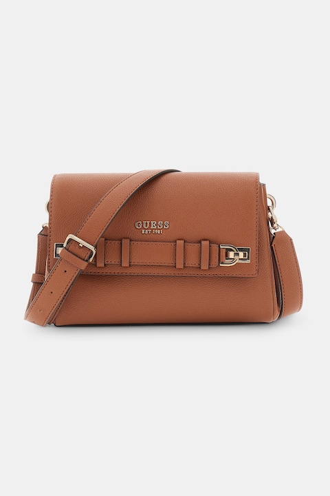 GUESS, Keresztpántos műbőr táska, Téglavörös