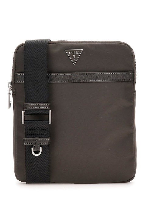 GUESS, Keresztpántos logós táska, Agyagbarna