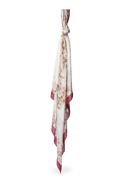 GUESS, Шал с лого, Пастелнорозов, Бледозелен, Мръснобял