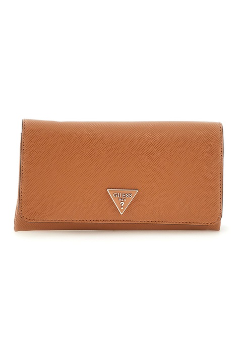 GUESS, Geanta crossbody din piele ecologica cu bareta din lant Noelle, Caramel