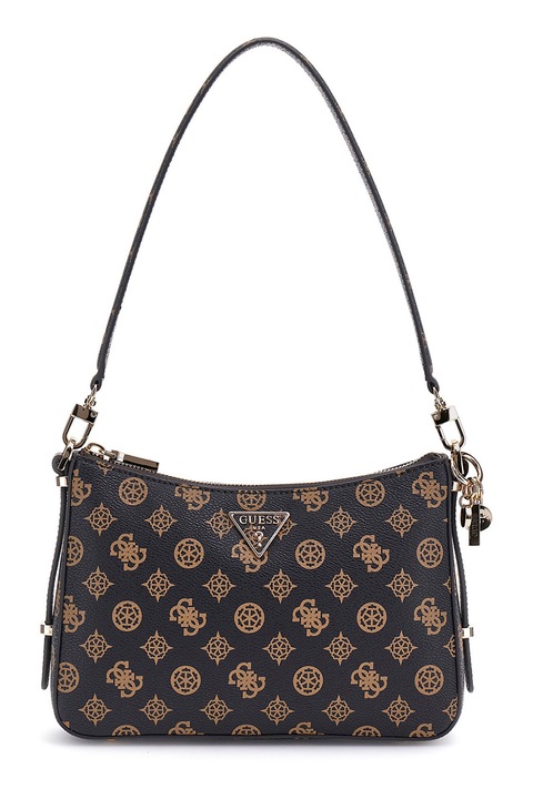 GUESS, Малка чанта с принт, Избеляло черно, Карамел