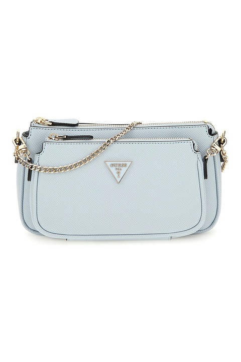 GUESS, Keresztpántos műbőr táska kistáskával, Pasztellkék