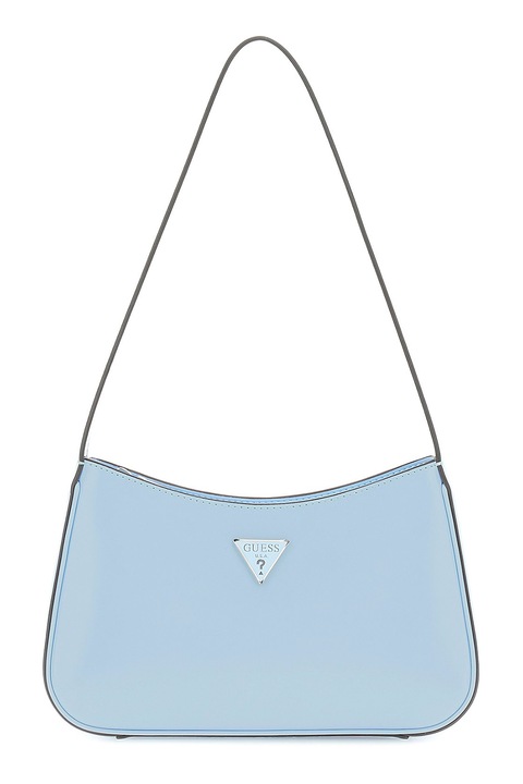 GUESS, Чанта еко кожа с метално лого, Пастелносин