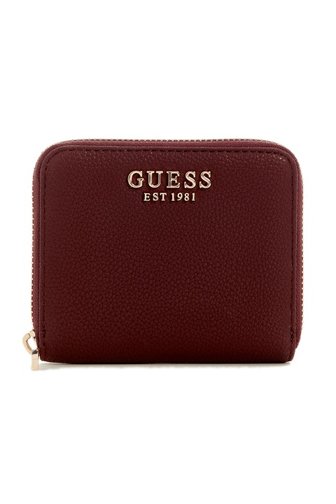 GUESS, Portofel din piele ecologica cu fermoar Laurel II, Visiniu