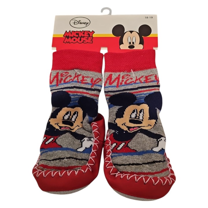 Sosete cu talpa antiderapanta pentru copii, Red Mouse, 18-19