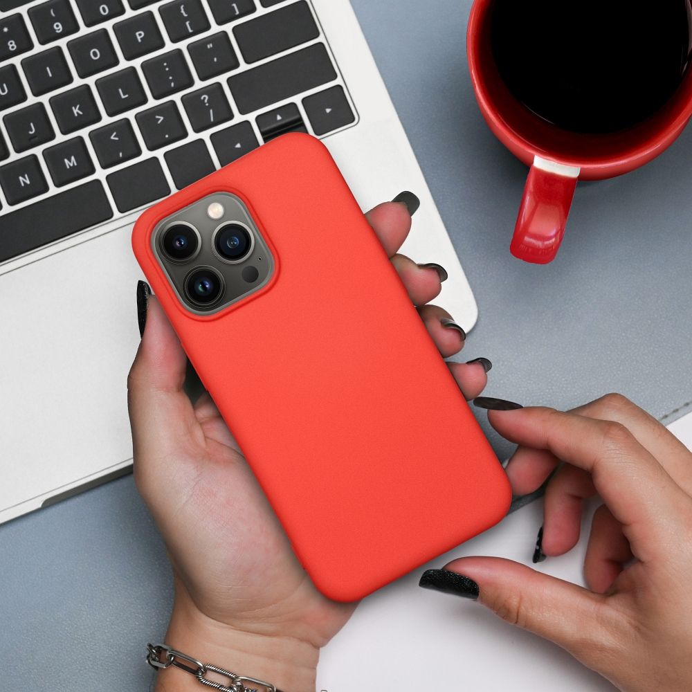 Husa silicon pentru Iphone 17 peach
