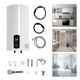 Azonnali vízmelegítő, 220V, 2KW, átfolyós vízmelegítő, termosztátos szabályozással, fehér